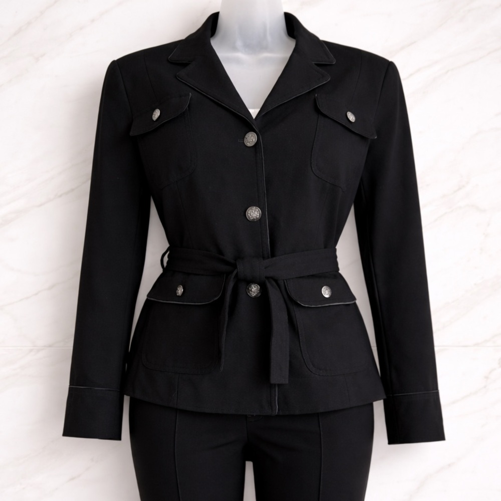 WHBM Belted Stretch Utility Jacket EUC